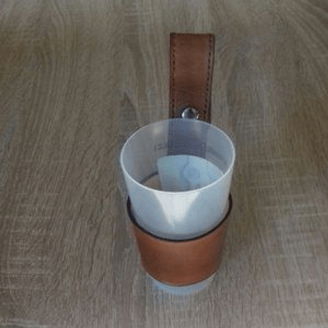 Porte gobelets cuir 