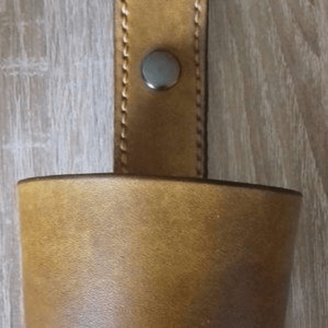 Porte gobelets cuir 