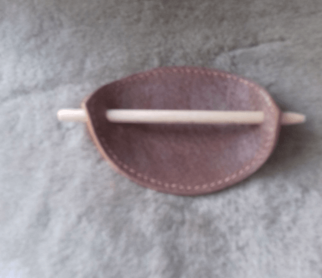  Barrette en  Cuir Cheval - Elan sauvage