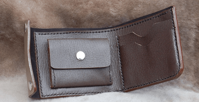 Portefeuille pliant en cuir homme 
