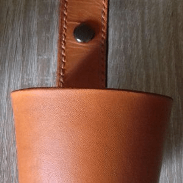 Porte gobelets cuir 