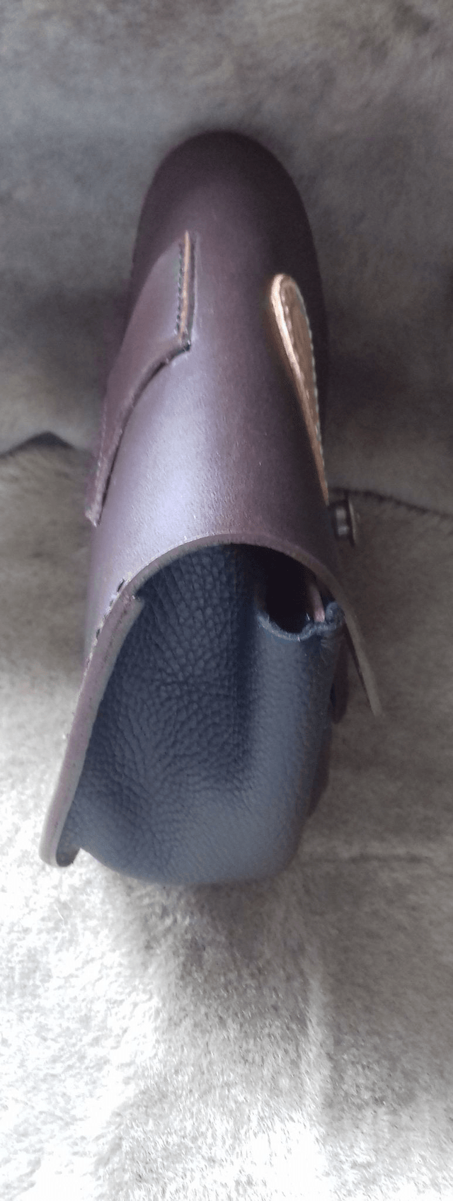 Sporran en cuir avec pompons