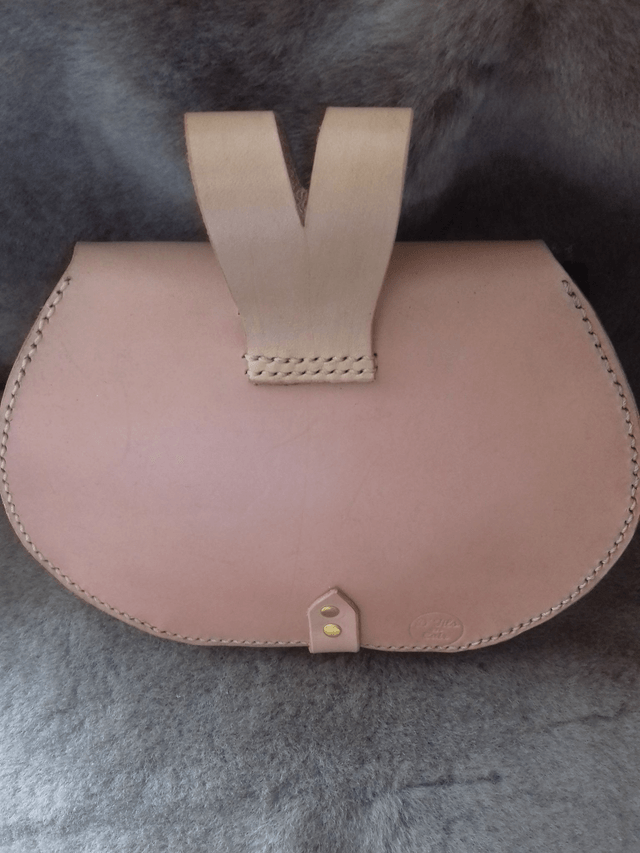 Escarcelle Lierre Enchanté – Cuir Naturel Ciré