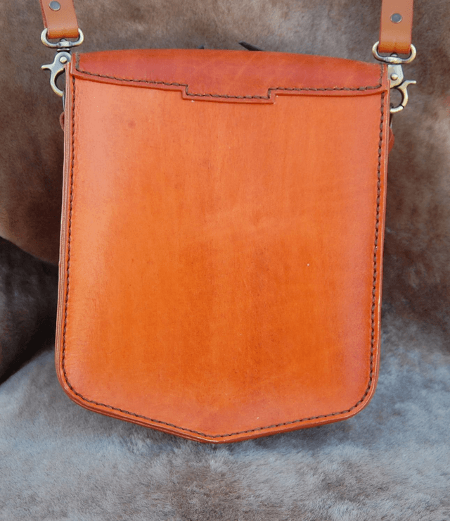 Grand sac en cuir motif tête de mort 