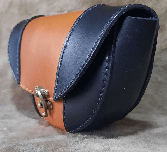 Pochette cuir  bi-ton de ceinture pour femme - Arrêt de gamme 